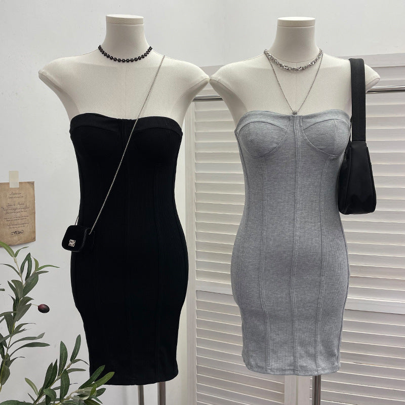 Slimming strapless dress for women