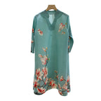Folded dress for women color blocked loose A dress
