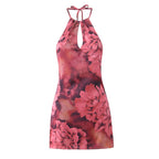 Robe à col licou pour femme