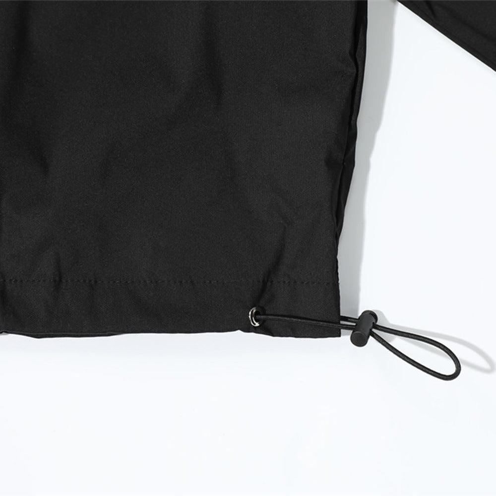 Half zip stand up collar long sleeved shirt