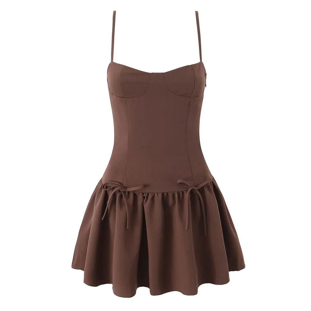 Bow tie suspender dress
