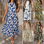 Robe Col Dégagé Décontractée Vacances