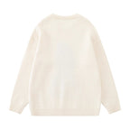 Pull ras du cou ample décontracté polyvalent pour couple