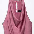 Folded and spliced MIDI dress