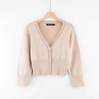 V-neck long sleeved cardigan top