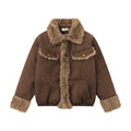 Fur and fur integrated cotton jacket with cotton clip