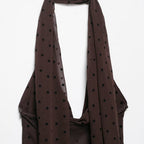 Polka Scarf Long Dress