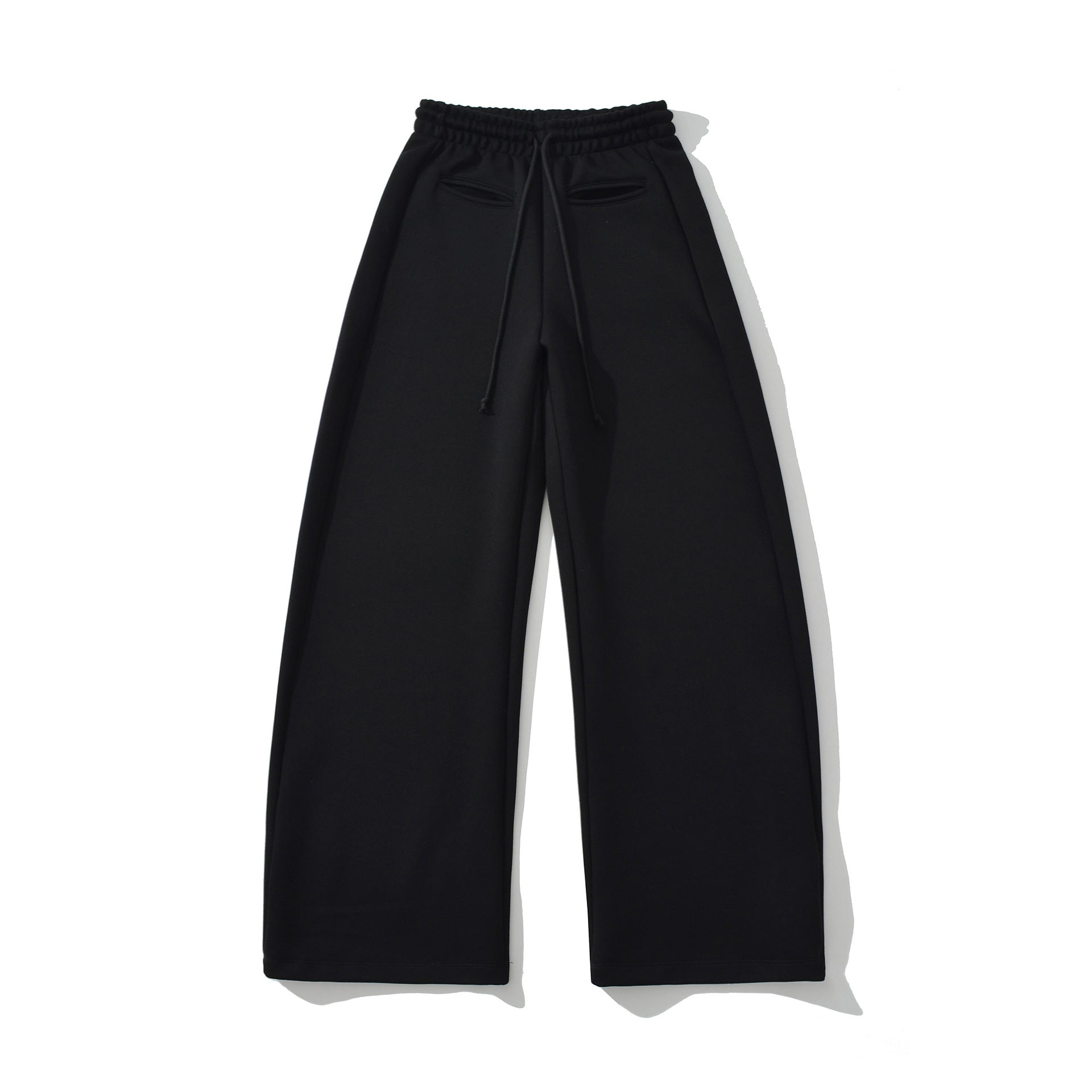 Pantalon Large Taille Élastique Cordon