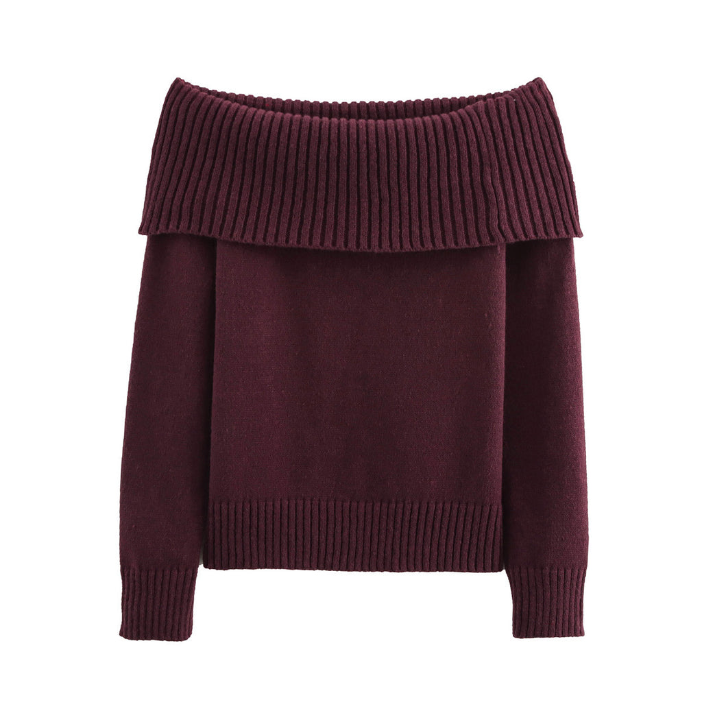 Haut Une Épaule Rouge Bordeaux