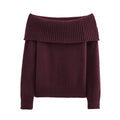 Haut Une Épaule Rouge Bordeaux