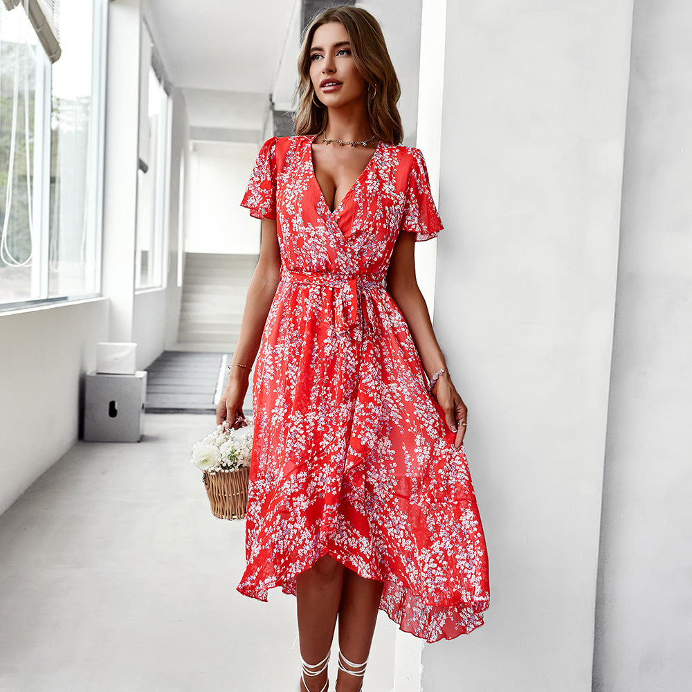 Flowy Dress Sexy Holiday Flare Dress