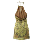 Robe à col licou pour femme