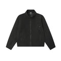 Solid color workwear stand up collar zipper jacket