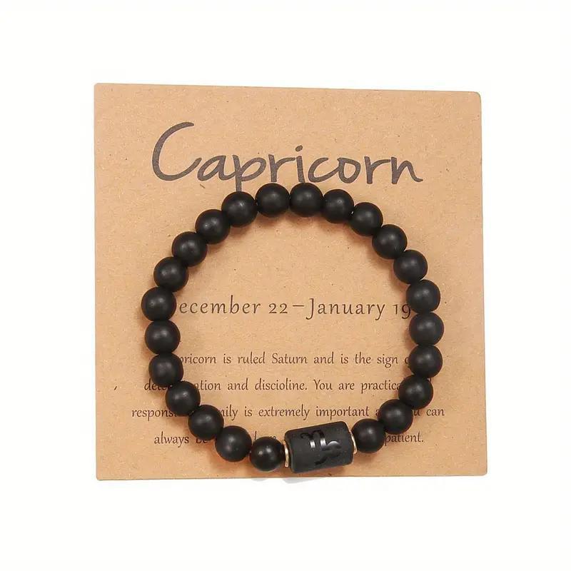 Bracelet Perlé Pierre Naturelle Œil de Tigre Signe Zodiaque