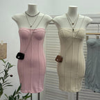 Slimming strapless dress for women