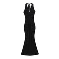 Knot neck slimming dress