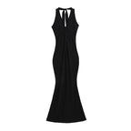 Knot neck slimming dress