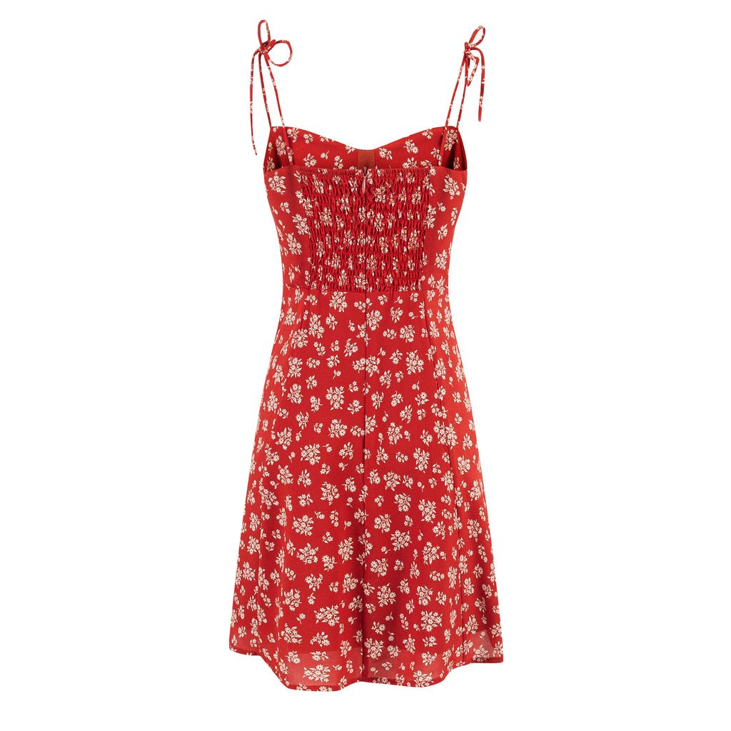 Strapless Dress Print Short Dress