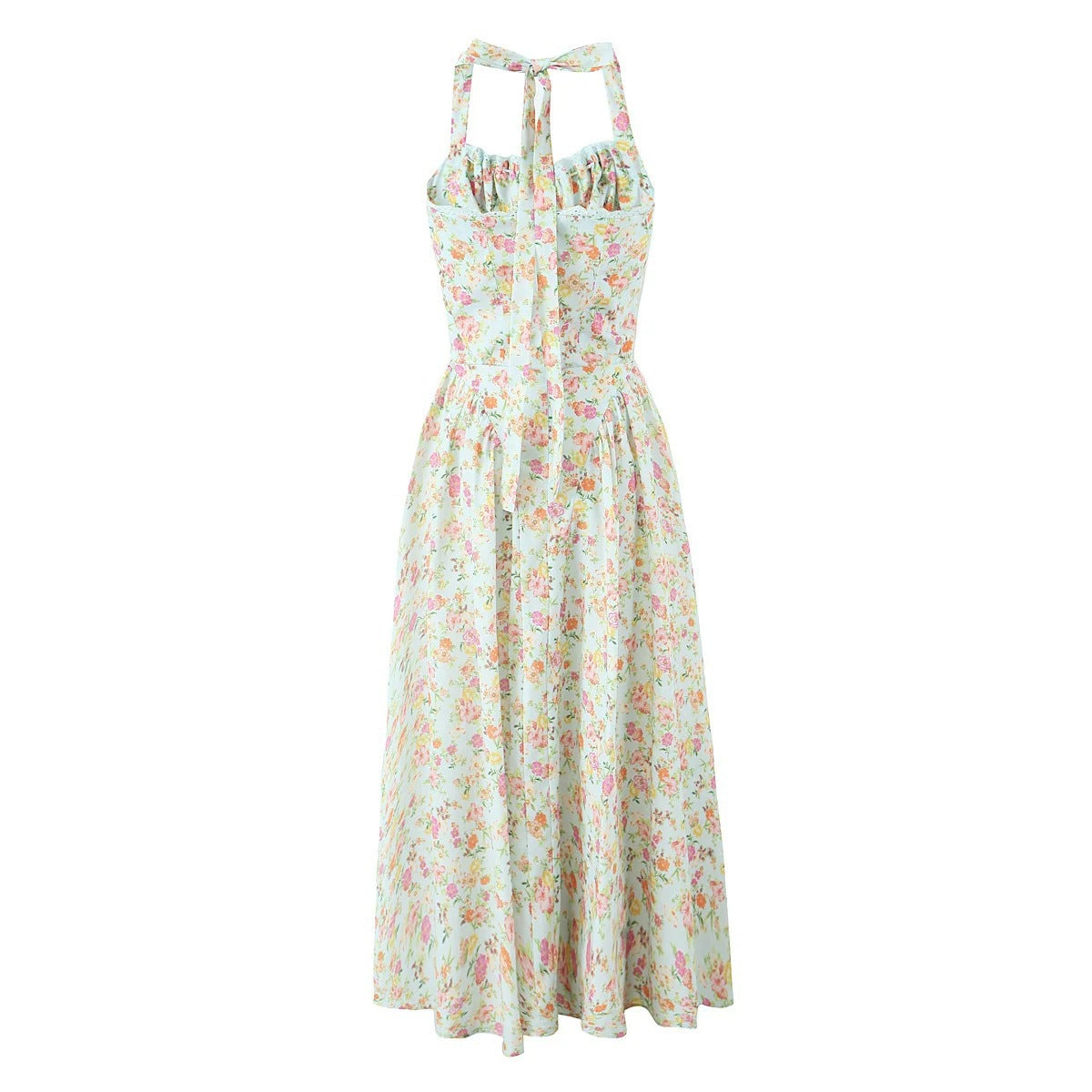 Robe Mi-Longue Dos Nu Fleurie
