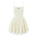 Lace patchwork camisole dress
