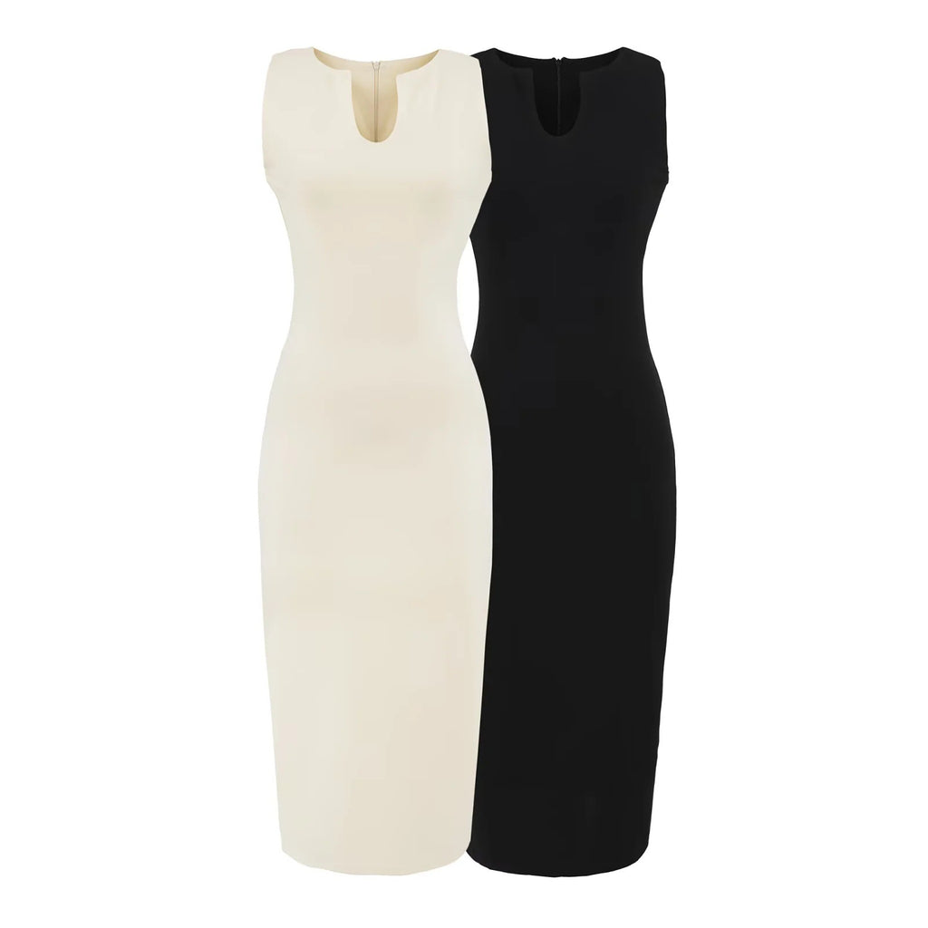 U-neck vest dress