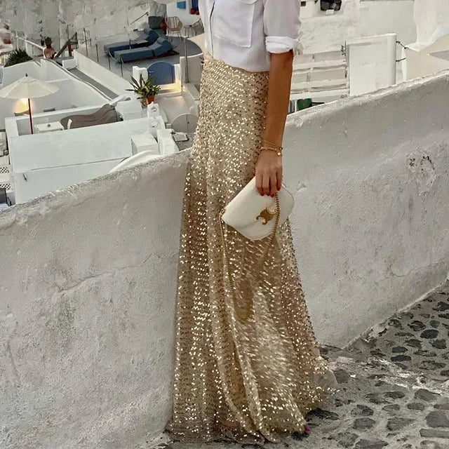 Jupe Longue Sequins