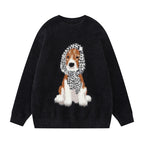 Pull ras du cou ample décontracté polyvalent pour couple