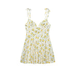 Flower printed poplin dress