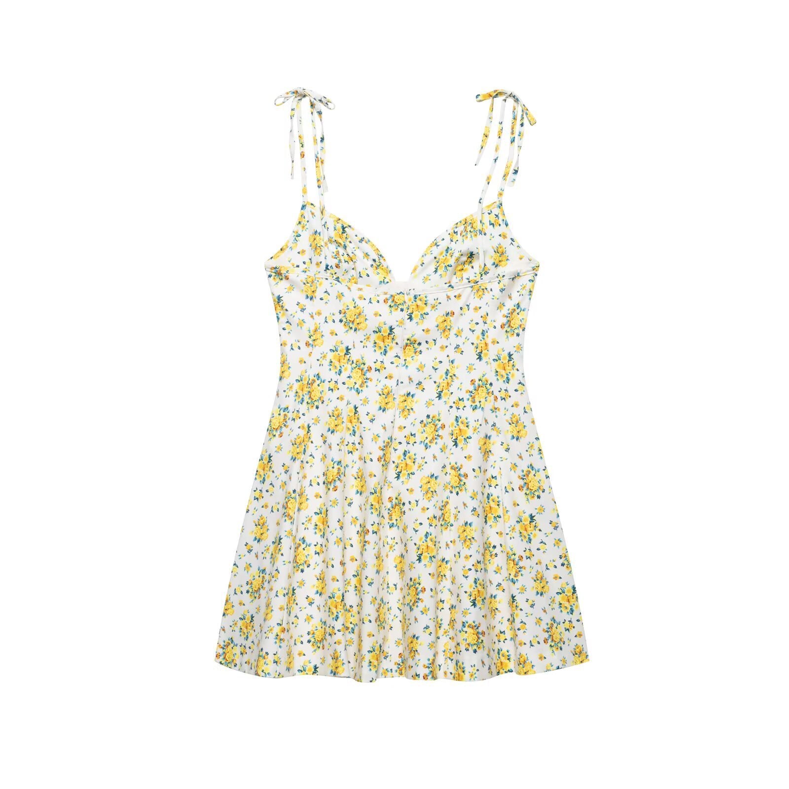 Flower printed poplin dress