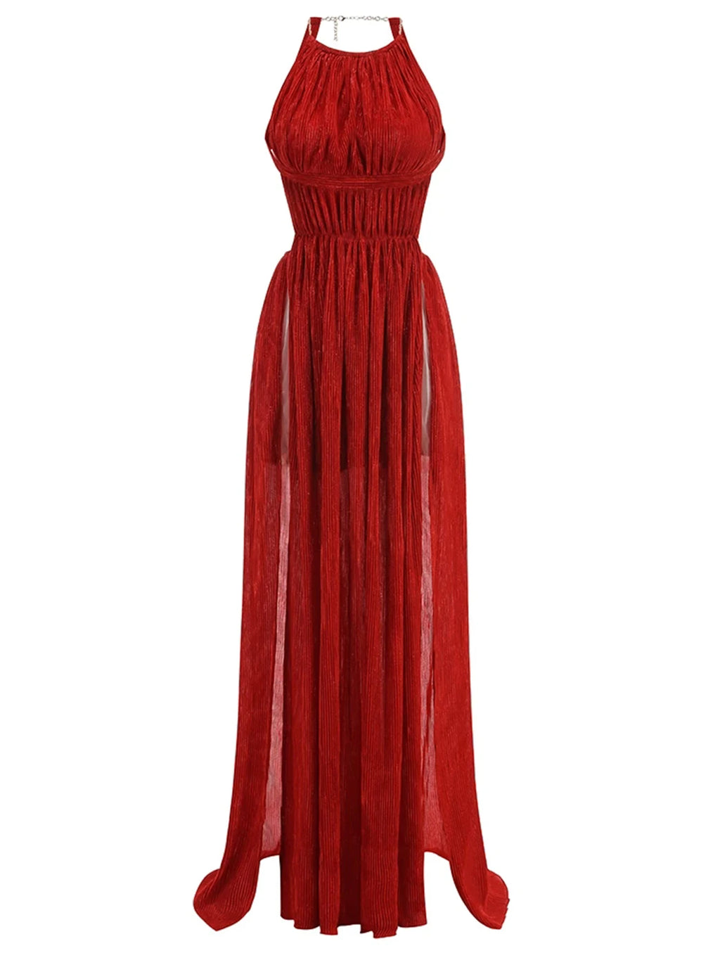 Robe Midi Asymétrique Plissée