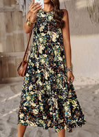 Robe Col Dégagé Décontractée Vacances