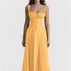 Elegant and fashionable suspender dress
