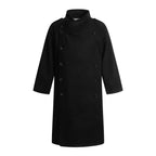 Manteau en laine à col montant et double boutonnage