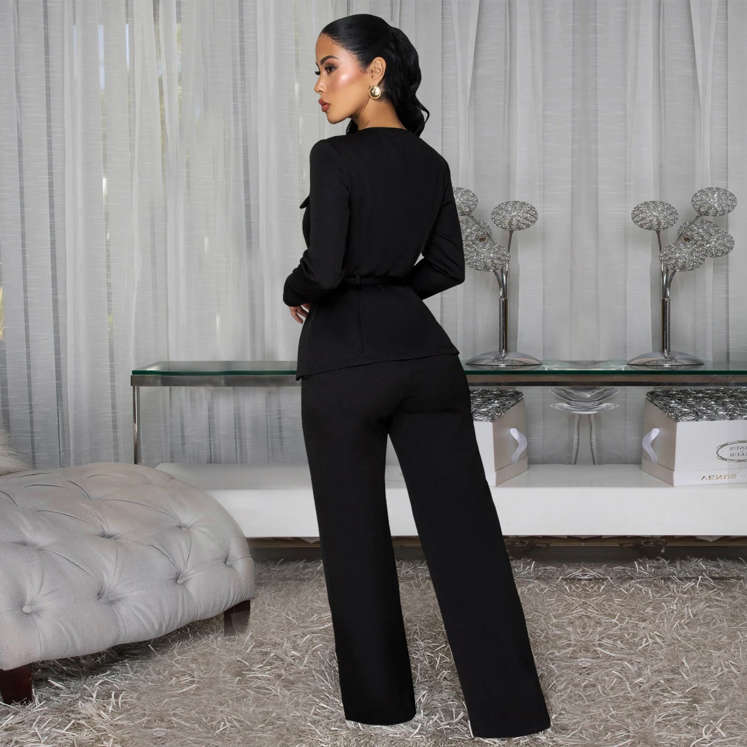 Ensemble Haut & Pantalon Ceinturé