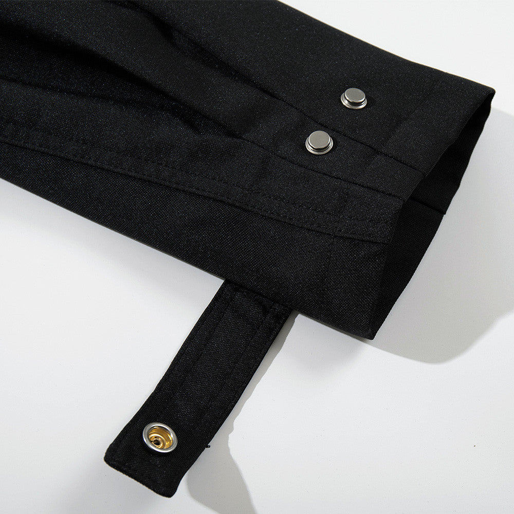 Splicing contrasting zipper lapel jacket