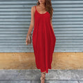 Robe décontractée sans bretelles unie pour femme