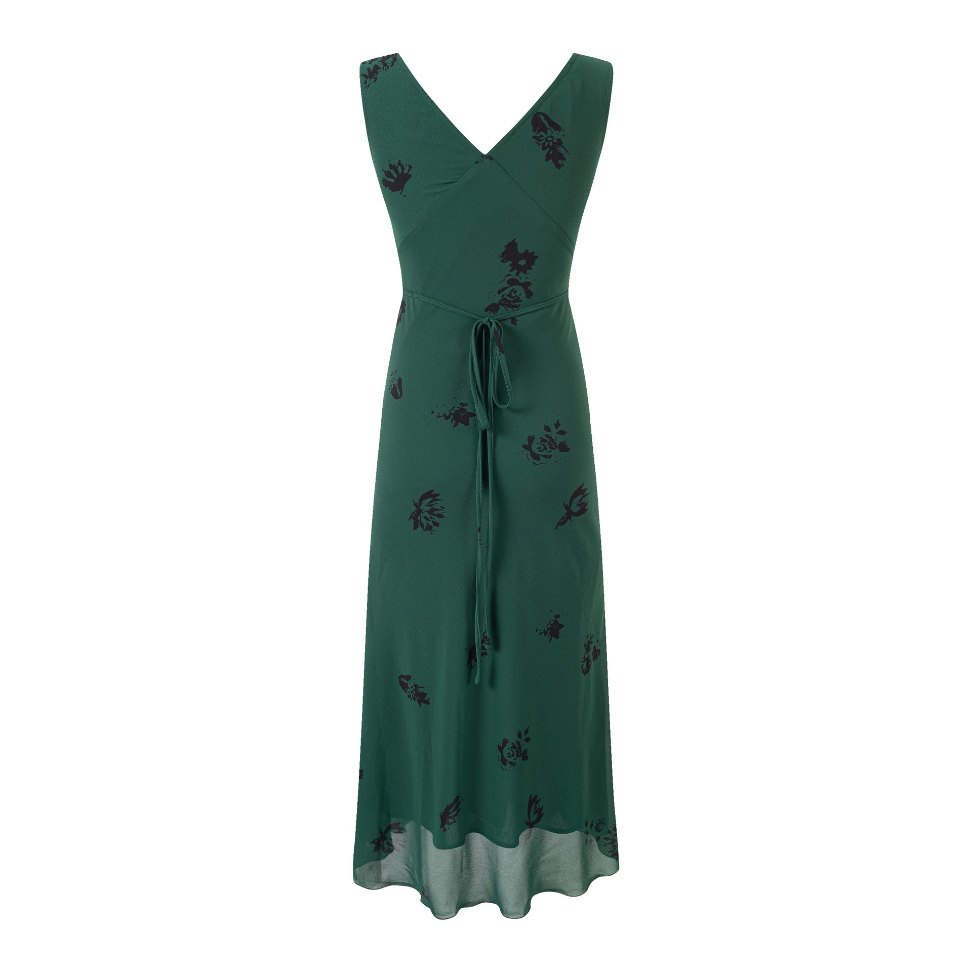 Printed V-Neck Dress