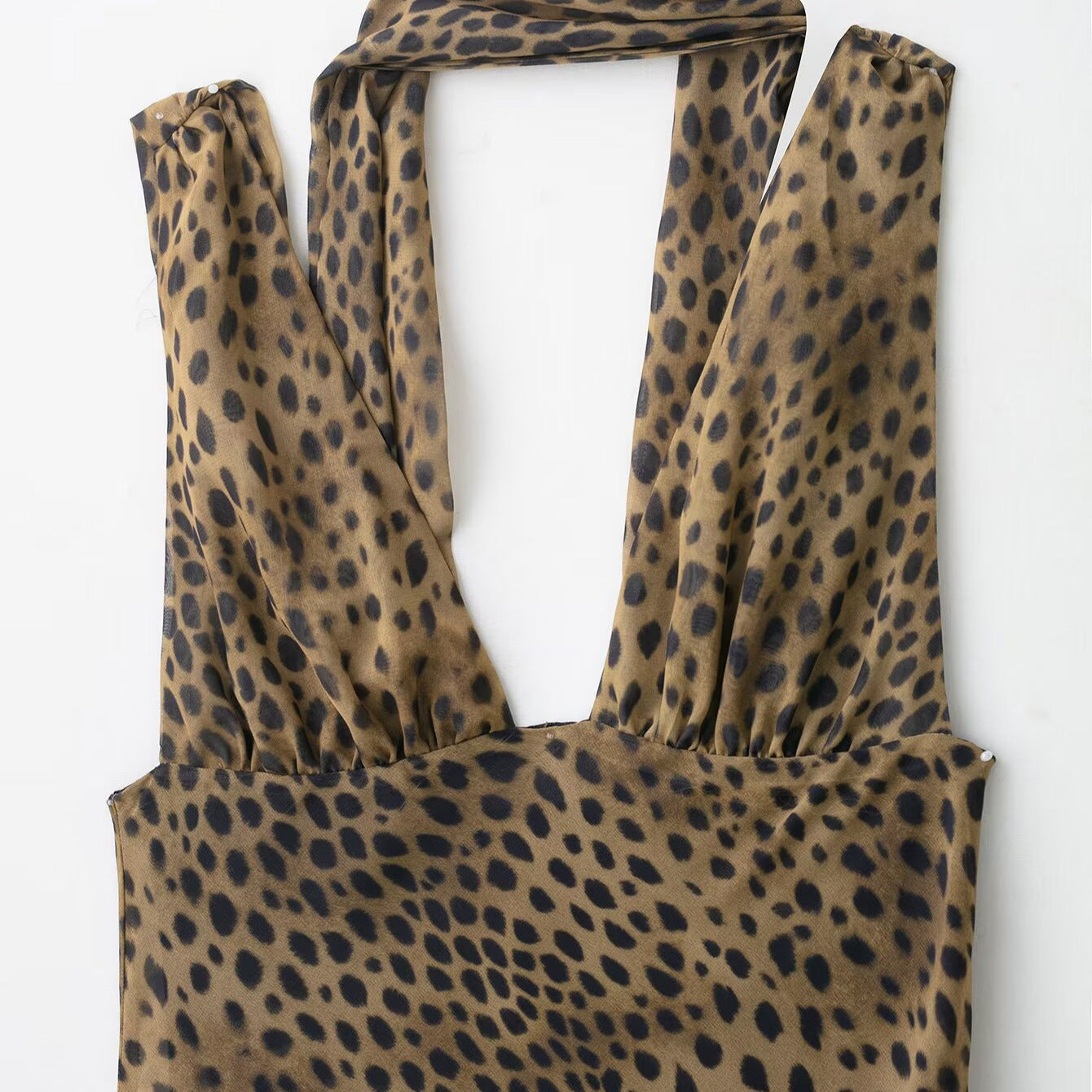 Animal print scarf dress
