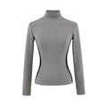 High neck slim fit long sleeved top