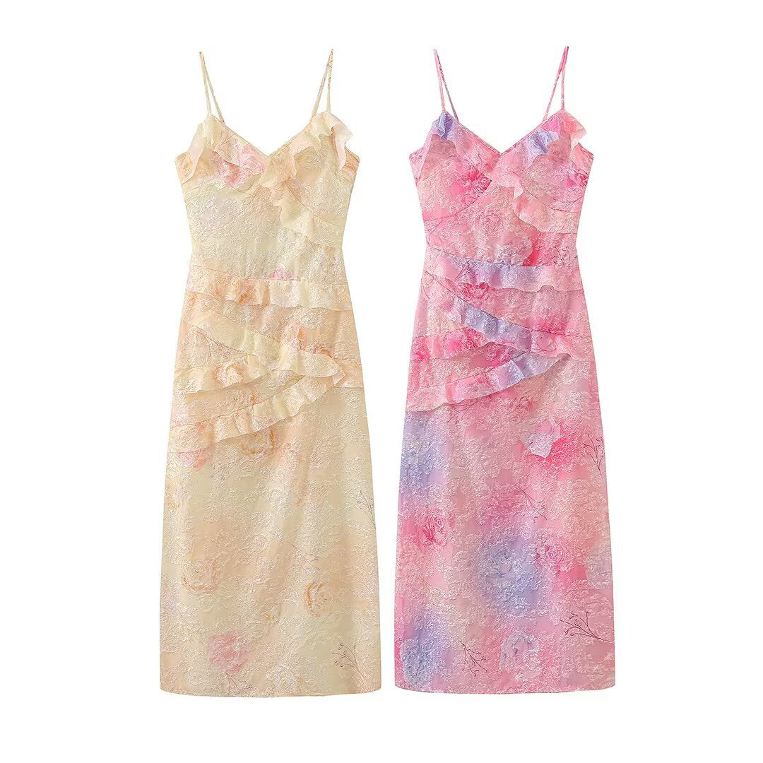 Robe Longue Camisole Imprimée