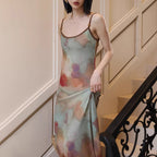 Strapless Dress with Gradient Print Dress