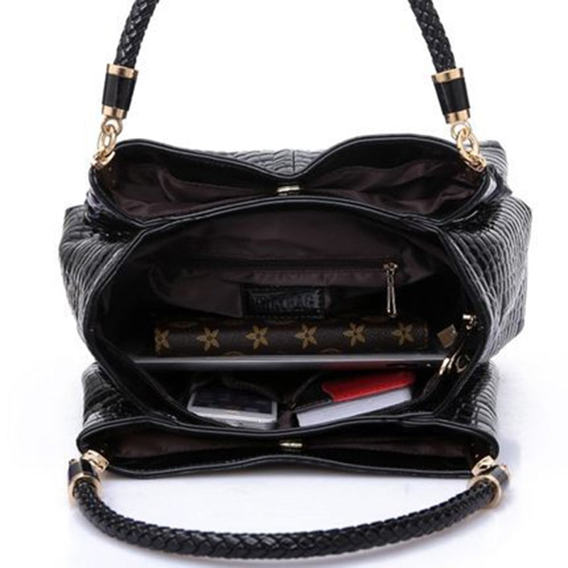 Sac à Main Cuir Effet Crocodile