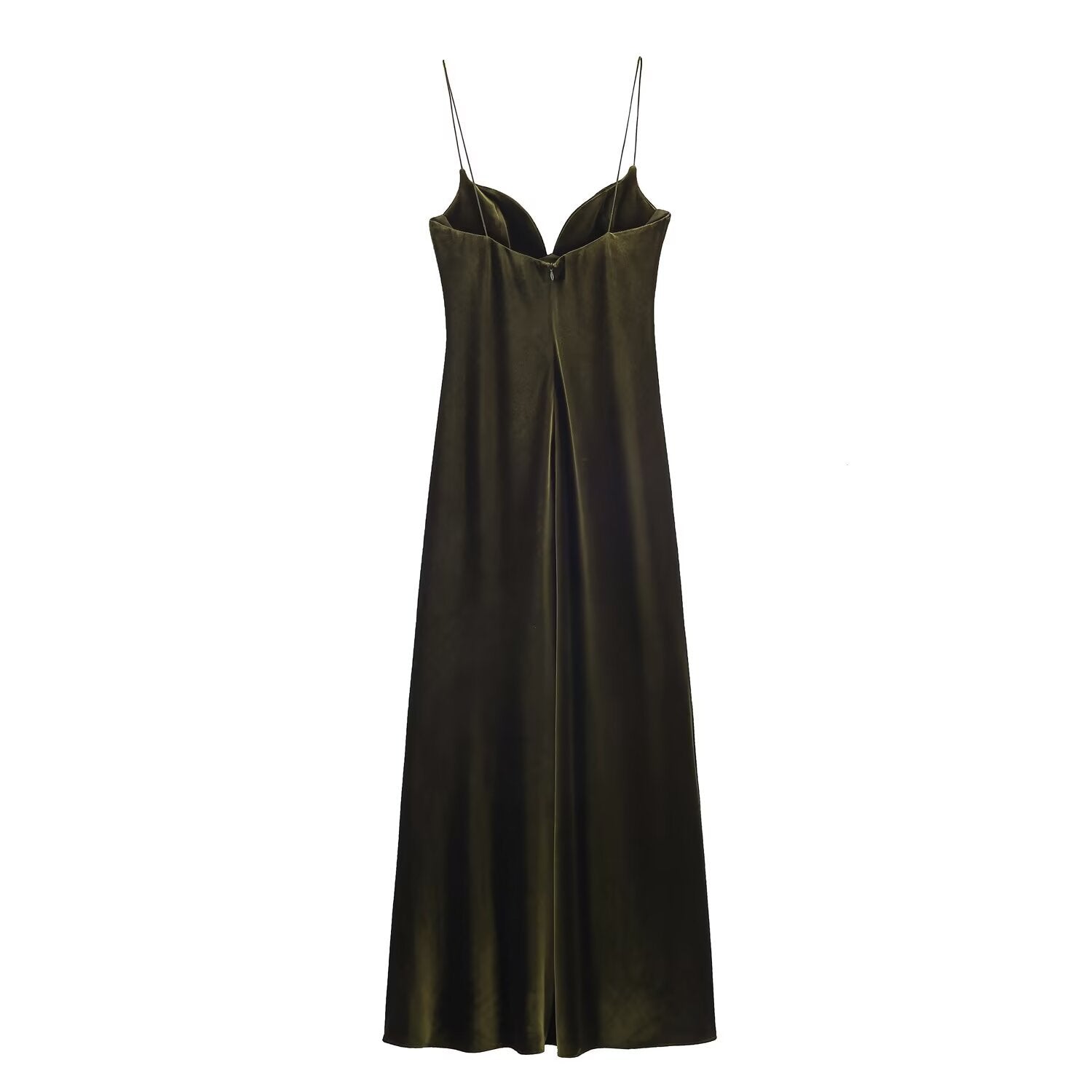 Robe élégante à fines bretelles en velours