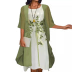 Ensemble robe élégante en dentelle et mousseline