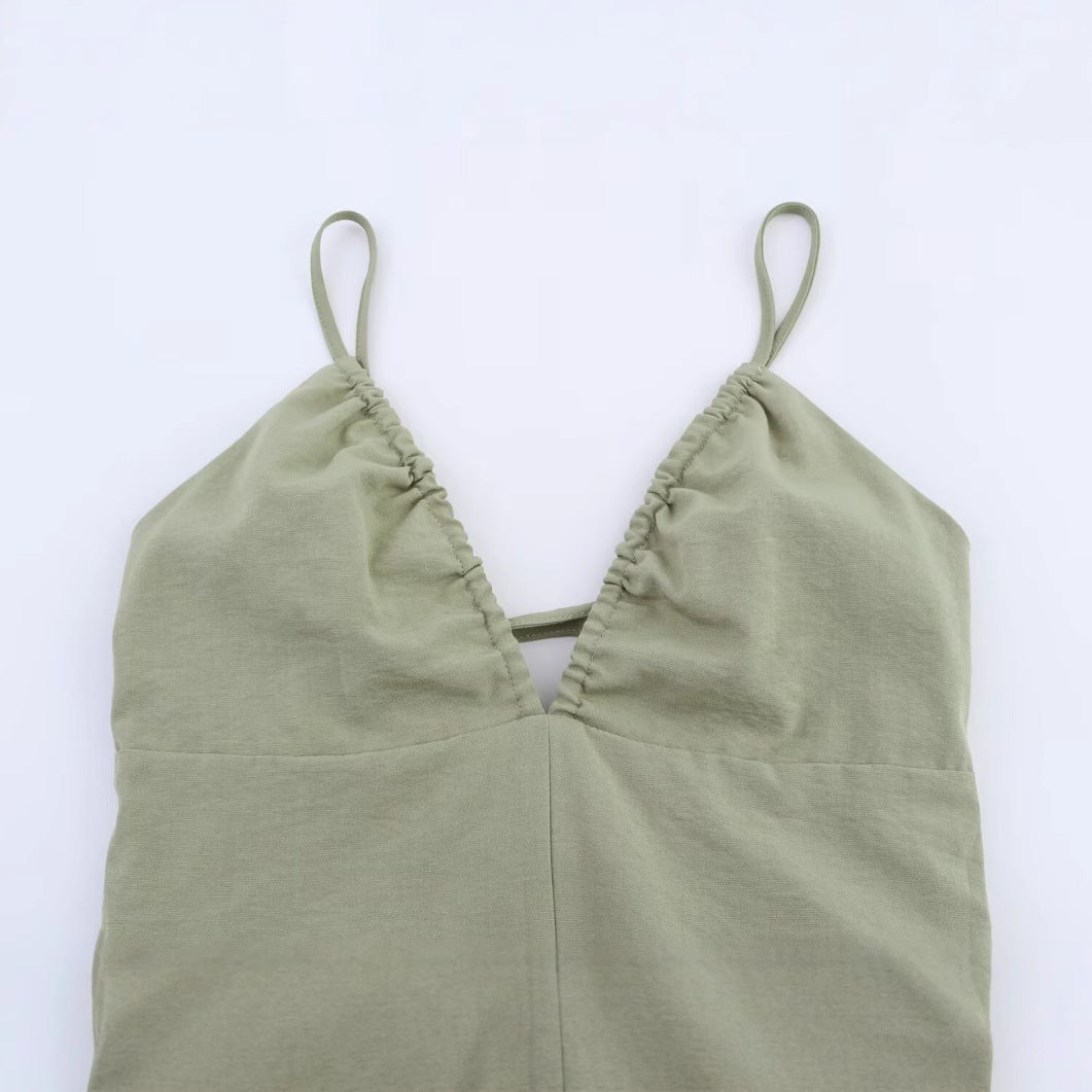 Women's Linen Midi Dress