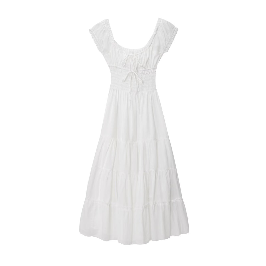 Robe longue ample à encolure carrée pour femme