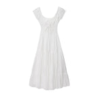 Robe longue ample à encolure carrée pour femme