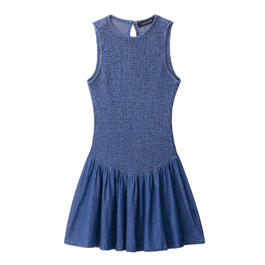 Honeycomb Short Sleeveless Dress